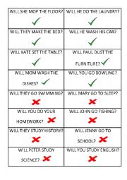English Worksheet: Will