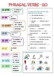 phrasal verbs - go