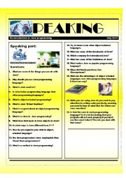 English Worksheet: Speaking-Java programming