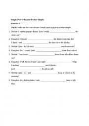 English Worksheet: Simple Past vs Present Perfect