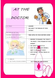 English Worksheet: at the doctor