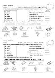 English Worksheet: Food Groups 