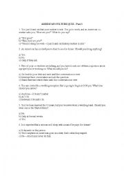 English Worksheet: American Culture Quiz