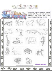 English Worksheet: A day at the zoo