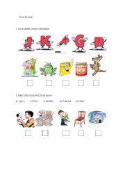 English Worksheet: first friends 1 review test