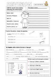 English Worksheet: revision exercises