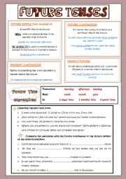 English Worksheet: Future tenses