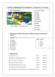 English Worksheet: Mr Men and Little Miss