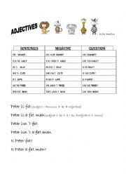 English Worksheet: List of Adjectives