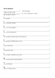 English Worksheet: Do, Does