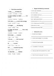 English Worksheet: Simple Present+  Continuous