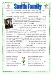 English Worksheet: FAMILY READING