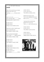 English Worksheet: Let it be