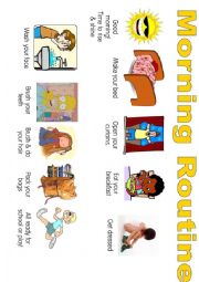 English Worksheet: Morning routine