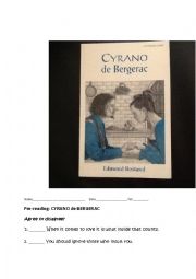 English Worksheet: Cyrano de Bergerac Play for ESOL ACT I