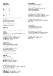 English Worksheet: Verb Tenses and Comparisons and Superlative