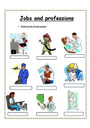 English Worksheet: Jobs and professions
