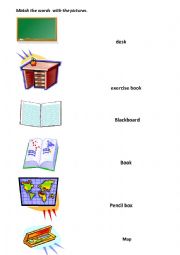 English Worksheet: School supplies