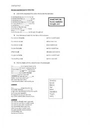 English Worksheet: Song based worksheet to learn the simple past