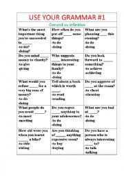 English Worksheet: Use Your Grammar #1