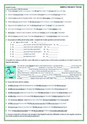 English Worksheet: Simple Present Tense