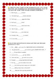 English Worksheet: EXERCISES ON FOOD, SOME AND ANY, THERE IS AND THERE ARE