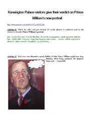 English Worksheet: Prince Williams new portrait