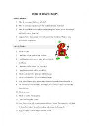 English Worksheet: Robot Discussion