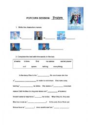 English Worksheet: Frozen