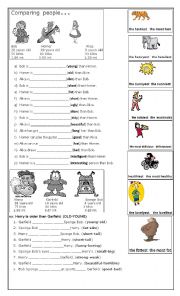 English Worksheet: COMPAATIVE AND SUPELATIVE