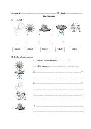 English Worksheet: the weather