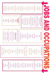 English Worksheet: JOBS AND OCCUPATIONS VOCABULARY