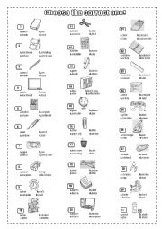 English Worksheet: CHOOSE THE CORRECT ONE