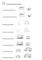 English Worksheet: Big x Small