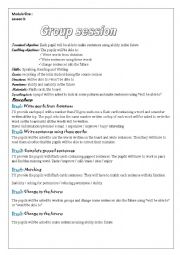 group session module 1 lesson 3  8th  pupils 