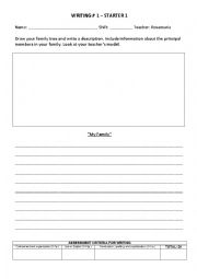 English Worksheet: writing sheet