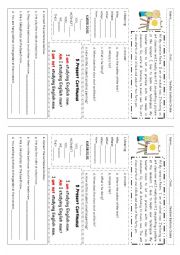 English Worksheet: Present Continuous Practice