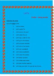 English Worksheet: Lets