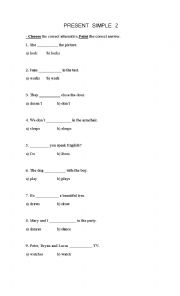 English Worksheet: Present Simple