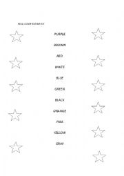 English Worksheet: colors 