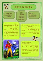 English Worksheet: Paul Bunyan