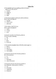 English Worksheet: Adverbs