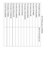 English Worksheet: WH questions (be going to)