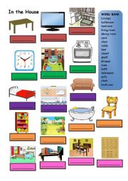 English Worksheet: Parts of the house