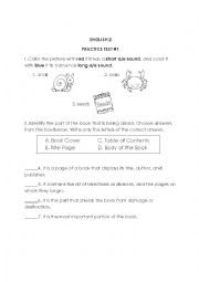 English Worksheet: short and long a/e sounds, sequencing of events