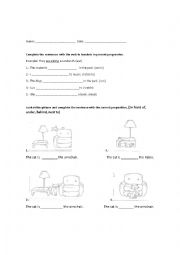 English Worksheet: exercises: prepositions, present progressive and more.