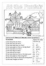 English Worksheet: At the Funfair