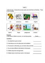 English Worksheet: MOVERS Exam - YLE Cambridge (set 2)