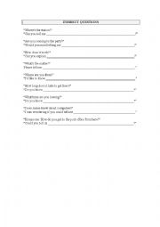 English Worksheet: Indirect Questions
