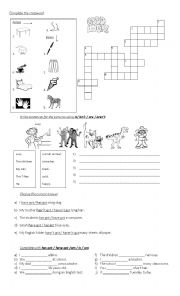 English Worksheet: to be and have got